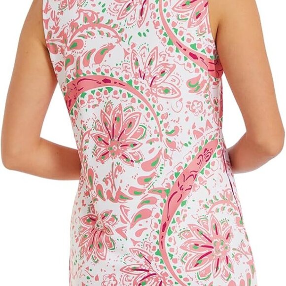 Womens Summer Sundress UPF 50+ Floral Pockets Notch Neck Casual Dress - Picture 2 of 6